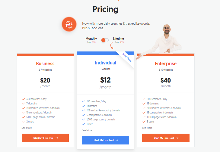 Ubersuggest Plans and Pricing
