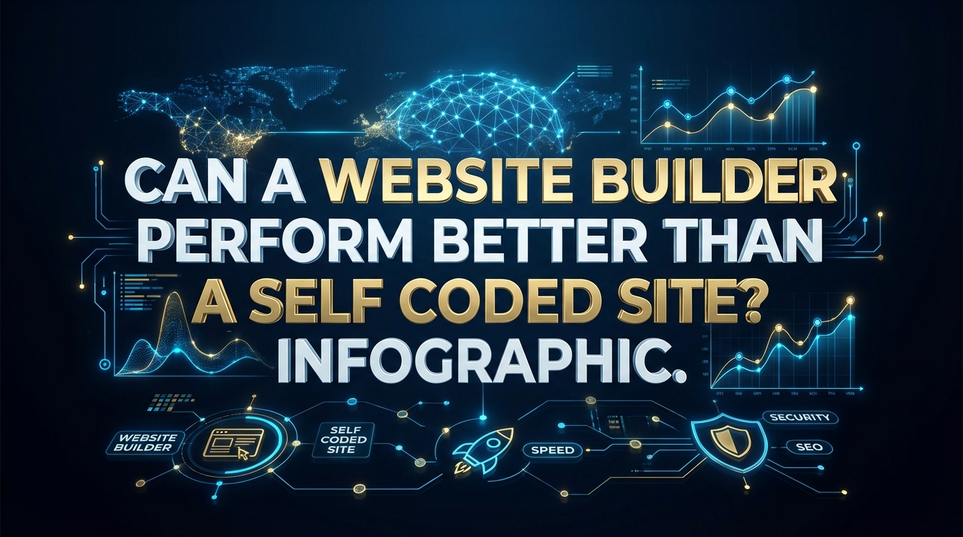 Can a Website Builder Perform Better than a Self Coded Site? Infographic. Can a Website Builder Perform Better than a Self Coded Site? Infographic.