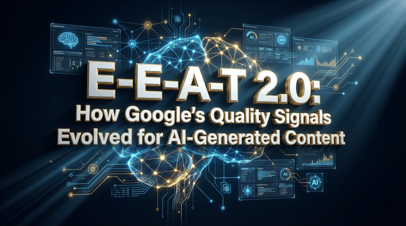 E-E-A-T 2.0: How Google’s Quality Signals Evolved for AI-Generated Content E-E-A-T 2.0: How Google’s Quality Signals Evolved for AI-Generated Content