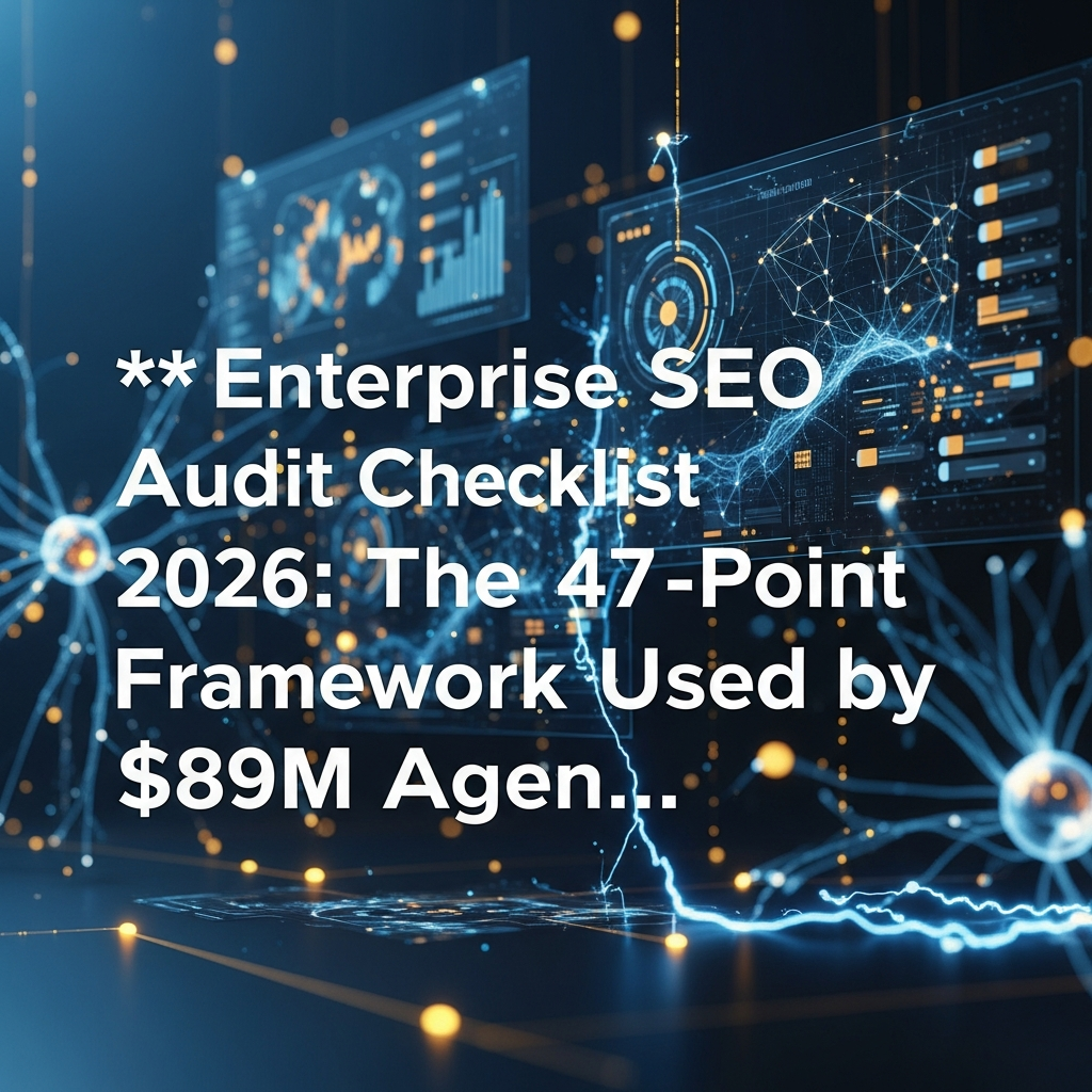 Enterprise SEO Audit Checklist 2026: The 47-Point Framework Used by $89M Agencies Enterprise SEO Audit Checklist 2026: The 47-Point Framework Used by $89M Agencies