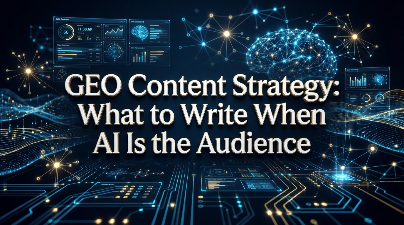 GEO Content Strategy: What to Write When AI Is the Audience GEO Content Strategy: What to Write When AI Is the Audience