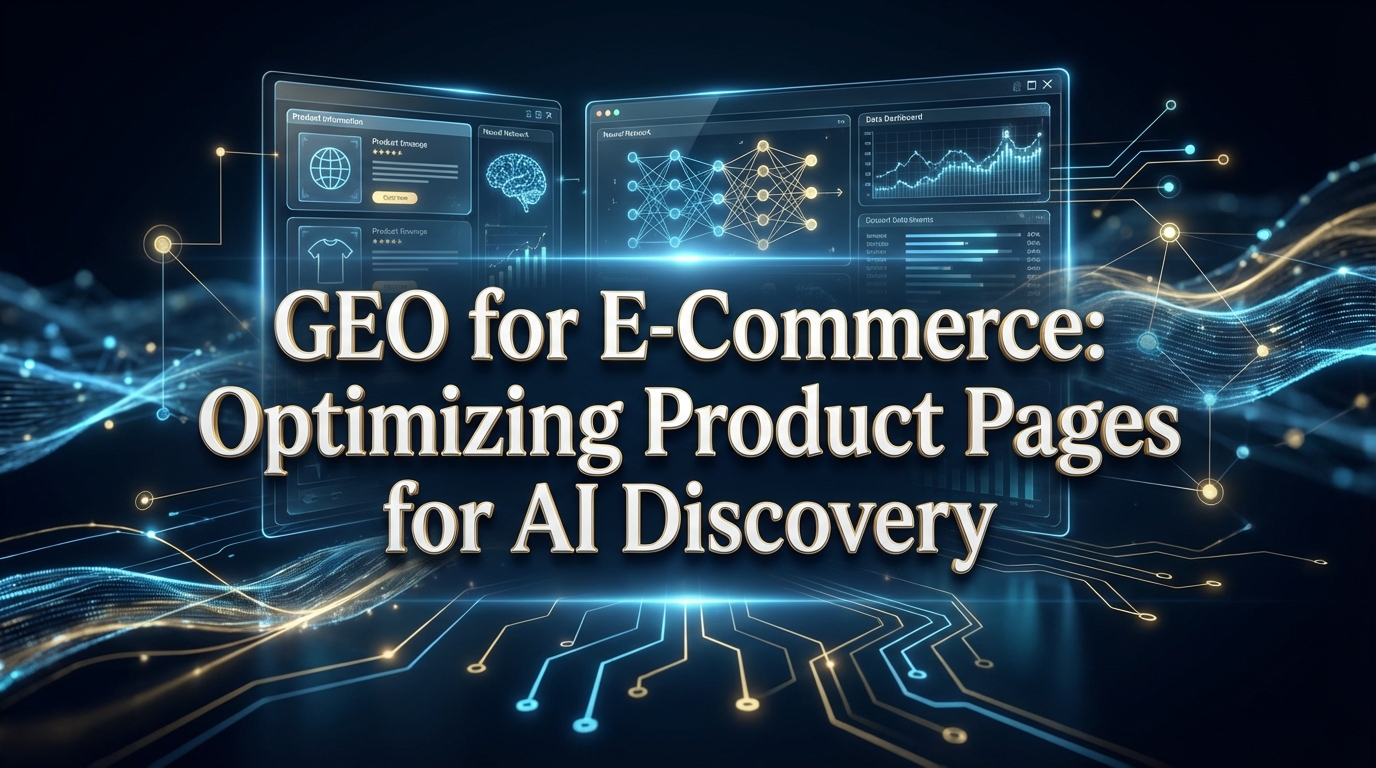 GEO for E-Commerce: Optimizing Product Pages for AI Discovery GEO for E-Commerce: Optimizing Product Pages for AI Discovery
