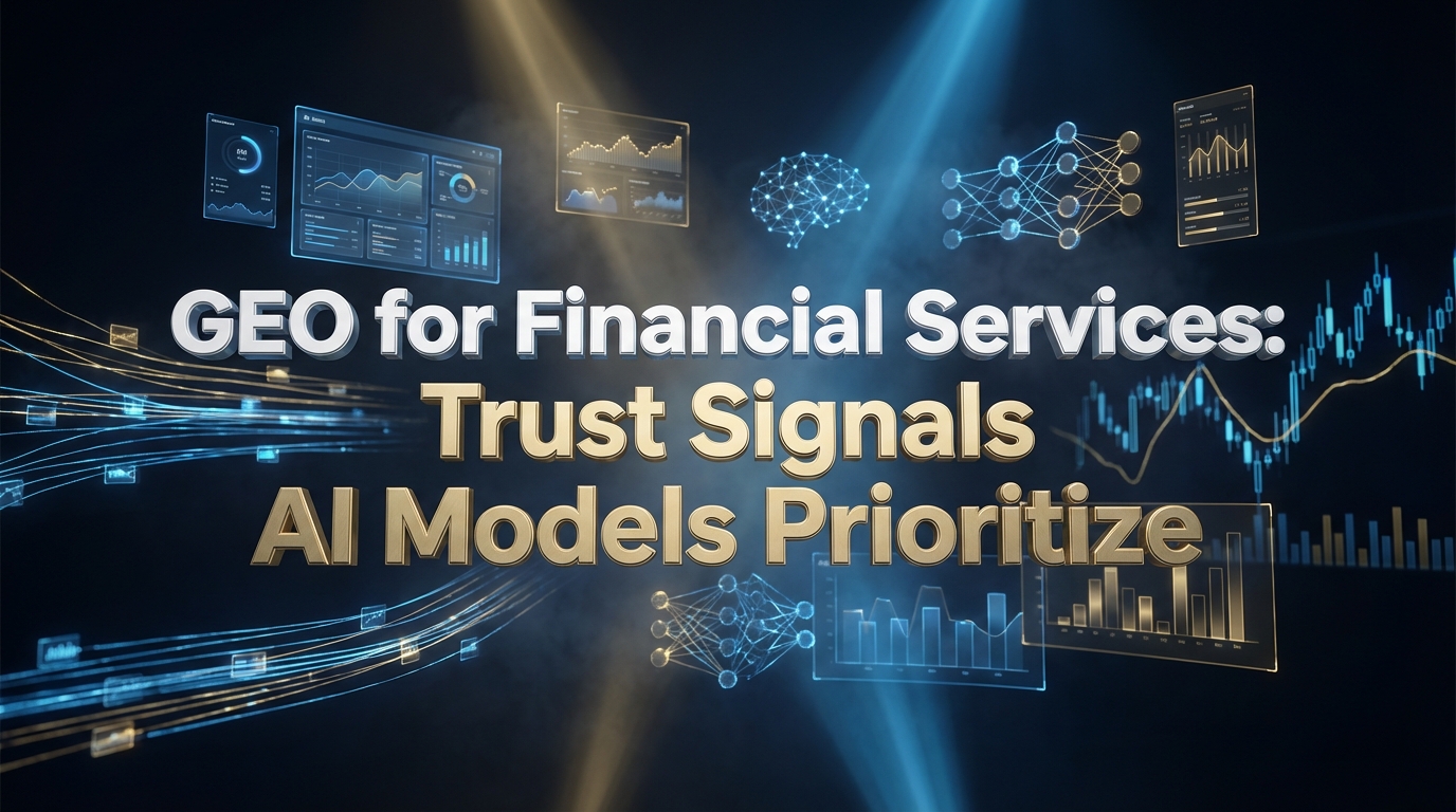 GEO for Financial Services: Trust Signals AI Models Prioritize GEO for Financial Services: Trust Signals AI Models Prioritize